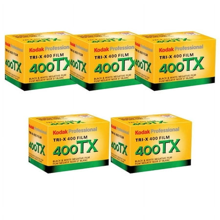 5 Rolls Kodak TX 400 135-36 35mm Tri-X Pan Black and White 35mm Film