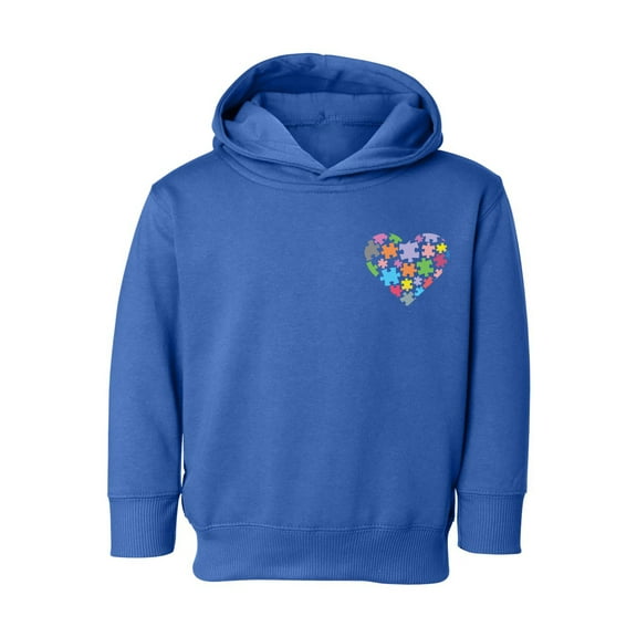 Awkward Styles Autism Awareness Toddler Hoodie for Boys Heart Puzzle Hooded Sweatshirt for Girls