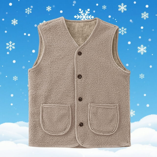 Débardeur d'Hiver Sans Manches à Col en V pour Femme, Confortable, Coupe Régulière, Uni, pour Tenue Décontractée, Tissu Confortable, Parfait pour les Activités Intérieures et Extérieures