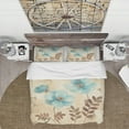thumbnail image 3 of Designart 'Blue Poppies Cottage Flowers II' Cottage Duvet Cover Set, 3 of 4