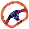 thumbnail image 1 of Universal D Shaped 13'' Auto Acrylic Steering Wheel Modification Accessories Orange, 1 of 8