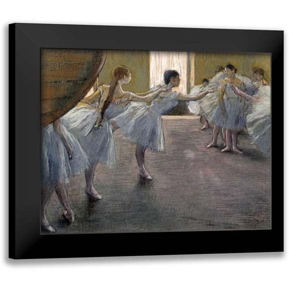 Degas, Edgar 14x12 Black Modern Framed Museum Art Print Titled - Dancers at the Rehearsal