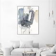 thumbnail image 3 of Giant Art Canvas  30x40 Indigo Splatter I Framed in White, 3 of 3