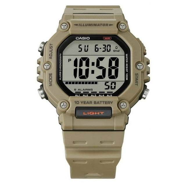 Casio Digital Resin Strap Quartz AE-1600H-5AV 100M Men's Watch