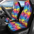 thumbnail image 3 of Uourmeti Tie-Dye Coconut Tree Print Car Seat Covers Anti-Slip Car Seat Covers Full Set, Lightweight Compatible with SUV Truck, 3 of 10