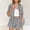 *Black, variant on Women's Striped 2 Piece Outfit, Short Sleeve Button Down Shirt and Elastic Waist Shorts Set Purple,Women's Plus XL