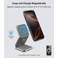 thumbnail image 3 of KU XIU Cargador Inalámbrico Magnético Plegable Aleación de Aluminio Estación de Carga 3 en 1 para Apple Soporte de Cargador Rápido Mag-Safe para iPhone 15 14 13 12 Pro/Max/Plus para AirPods 3/2/Pro 5W, 3 of 7