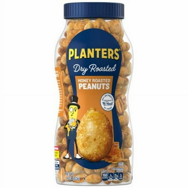 2X - Planters Dry Honey Roasted Peanuts-16 oz