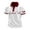 White, variant on Men's Canada Flag Print Slim Fit Short Sleeve Casual Style Zip Polo Shirt,White,L