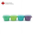 thumbnail image 1 of Melii contenants Snap & Go en silicone pour bébé et tout-petit, 4 oz (118 ml),ensemble de 4 contenants alimentaires empilables, 1 of 6
