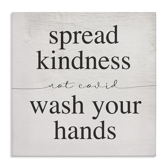 Stupell Industries Eclectic Spread Kindness Not Covid Canvas Art, 17 x 17, by Lil' Rue
