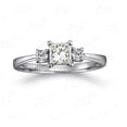 thumbnail image 2 of Delightful Three Stone Three Stone Engagement ring Half Carat Princess Cut Diamond on Gold, 2 of 4