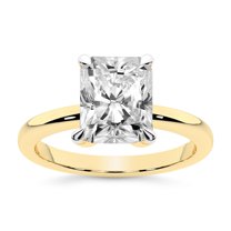 IGI Certified 6 Carat Radiant Shape Lab Grown Diamond Engagement Ring | 14K Yellow Gold | Matilda Leaf Petal Solitaire Diamond Ring | FG-VS1-VS2 Quality Friendly Diamonds