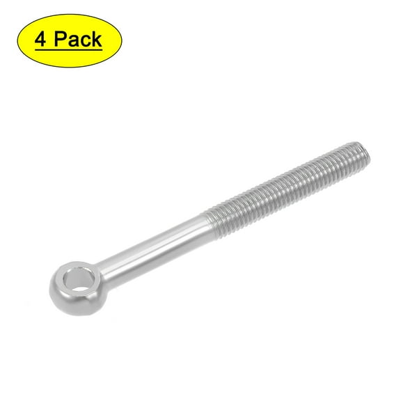 Unique Bargains M10x100mm 304 Stainless Steel Machine Shoulder Lift Eye Bolt Rigging 4pcs