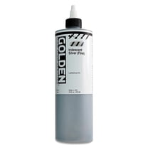 Golden� High Flow Acrylic, 16 oz., Iridescent Silver Fine