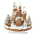 thumbnail image 2 of Horivan Christmas Carousel Castle Ornaments Acrylic Festive Decor with Stand for Holiday Home Display Tabletop Decorations, 2 of 7