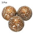 thumbnail image 3 of Uxcell 3Pcs Decorative Glass Balls 3.15 inch Orbs Centerpiece Balls Mosaic Glass Balls for Decor Bowls, Dark Brown, 3 of 5