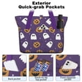 thumbnail image 2 of Tote Bag for Women - Halloween Ghost Pumpkin Pattern Shoulder Bag - Large Utility Work Duffle Bag with Zipper Handbag for Travel, Work, Sprots, 2 of 5