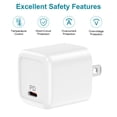thumbnail image 2 of USB C Wall Charger for iPhone Charger, 2 Pack 20W Fast Charger Type C Charger with 6FT USB C to C Charging Cable, Type C Charger Plug USB C Block Charger Cube fits iPhone 17/16/15, Samsung, Pink, 2 of 7