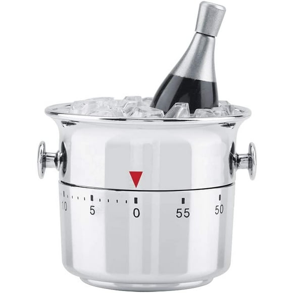 Bucket Kitchen Timer 60 Minute Timer Stainless Steel Mechanical Clockwork Timer