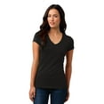 thumbnail image 1 of Camiseta con cuello en V y lavado suave Distrito S Negro, 1 of 1
