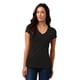 thumbnail image 1 of Camiseta con cuello en V y lavado suave para niños Distrito L Negro DT4501, 1 of 1