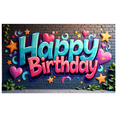 thumbnail image 2 of LUUFILx Happy Birthday Backdrop Party Supplies Colorful Background Banner Ideal for Birthday Decoration Photography Props Celebration Event Decor, 2 of 7