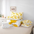 thumbnail image 6 of Manfei Kawaii Duck 7 Pieces Bedding Comforter Set,Princess Crown Full Bedding Set,Yellow White Fitted Sheet Flat Sheet For Teens,Microfiber Bedroom Decor Reversible, 6 of 8