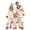 Beige, variant on HNMKIU Matching Family Pajamas Long Sleeve Daughter Silk Like Sleepwear Parents Kids Holiday Loungewear Festive Outfit Cozy Christmas Set