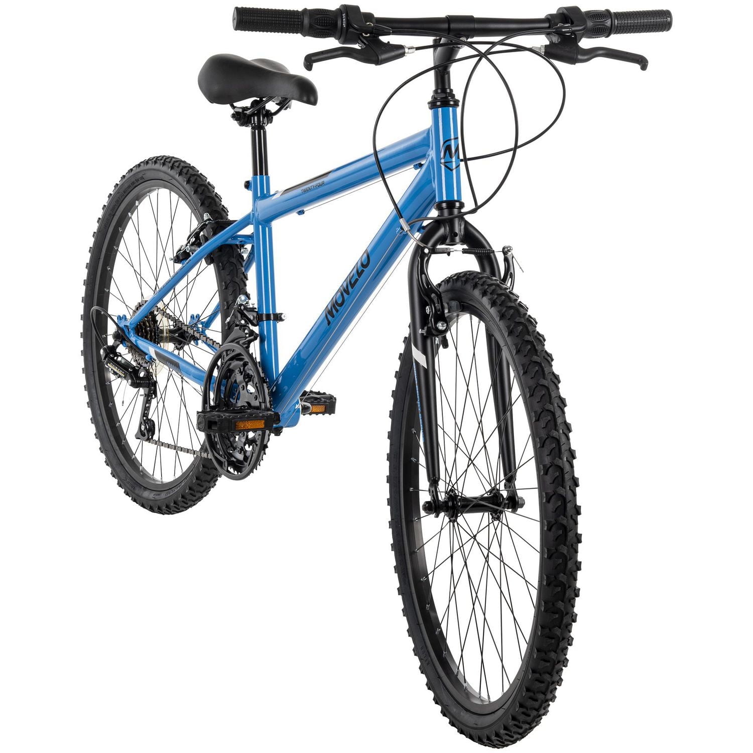 Movelo Algonquin 24 pouces Vélo de montagne pour garçons, 18 vitesses, bleu