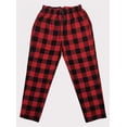 thumbnail image 3 of Pijamas de Franela a Cuadros de Algodón, Pantalón Largo Con Bolsillos, Para Hombre Corte Recto, 3 of 8