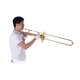 thumbnail image 3 of Trombón Irfora Muslady Intermedio Bb Tornillo de deslizamiento plano de tenor con fijación F, incluida boquilla Guantes de caja de transporte Paño de limpieza Irfora Trombón, 3 of 6