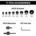 thumbnail image 3 of Hole Saw 11 PCS HoleSaw Kit with 8PCS 19-64 mm Drill Bit,2 Mandrels,1 Hex Key, 3 of 5