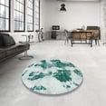 thumbnail image 4 of Ahgly Company Machine Washable Indoor Rectangle Abstract PowderBlue Area Rugs, 3' x 5', 4 of 7