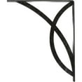 thumbnail image 4 of Ekena Millwork 1 1/2"W x 12"D x 15"H Miller Wrought Iron Bracket, (Single center brace), Antiqued Silver, 4 of 9