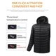 thumbnail image 3 of 21 ZONAS DE CALEFACCIÓN Chaqueta para hombre Nueva Parka de calefacción eléctrica USB de invierno Ropa de abrigo para mujer Abrigo acolchado de algodón con capucha cálido impermeable, 3 of 4
