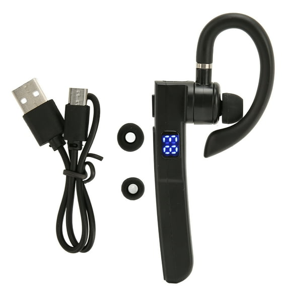 DEWIN Oreillette Bluetooth Mains Libres Oreille Unique Réduction du Bruit Affichage Numérique Étanche IPX7 Commande Vocale Oreillette Sans Fil
