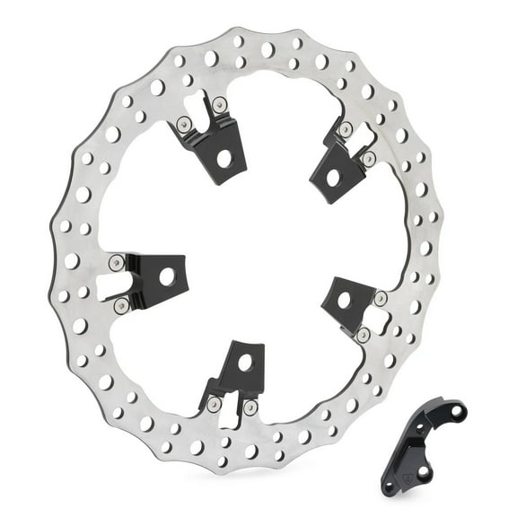 Arlen Ness 14" Jagged Big Right Front Brake Rotor Kit for Spoke Mount (02-951)
