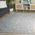 thumbnail image 2 of SAFAVIEH Mason Aaliyah Medallion Polyester Area Rug, Blue/Beige, 5'3" x 7'6", 2 of 8