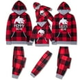 thumbnail image 2 of URMAGIC Family Matching Pajamas Set Christmas Polar Bear Plaid Hoodie Pants Loungewear, 2 of 14