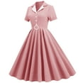 thumbnail image 1 of Robe de Cocktail Vintage Sans Manches/manches Courtes pour Femmes Audrey Hepburn Rétro Élégante des Années 1950 Robe de Bal de Thé, 1 of 7
