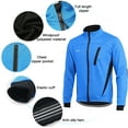 thumbnail image 3 of Cycling Bike Jacket for Men Winter Thermal Fleece Long Sleeve Bicycle Jersey Windproof Breathable Reflective Riding Running Jacket Coat, 3 of 8