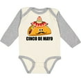 thumbnail image 3 of Inktastic Cinco De Mayo with Taco with Eyes Mustache and Sombrero Boys or Girls Long Sleeve Baby Bodysuit, 3 of 5