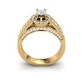 thumbnail image 3 of Genuine 1ct Round Cut Diamond Prong Ladies Rope Cathedral Halo Bridal Ring Anniversary Wedding Band Solid 14K Gold GH I1, 3 of 3