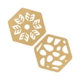 thumbnail image 3 of Metal Coasters, Strong Thermal Insulation Heat Resistant Cup Coasters Gold  For Restaurants, 3 of 8