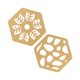 thumbnail image 4 of Posavasos de Metal dorados con fuerte aislamiento térmico, posavasos de hierro con forma bonita para el hogar, bares y oficinas, 2 uds., 4 of 8