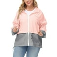 thumbnail image 5 of Avoogue Women Plus Size Waterproof Rain Jacket Raincoat Packable Outdoor Hooded Windbreaker, 5 of 8