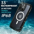 thumbnail image 2 of JiaheCover iPhone 15 Pro Case,IP68 Waterproof Shockproof Built-in Screen Portector Full Body Magnetic Mag Safe Case Hybrid PC Transparent Back Cover for iPhone 15 Pro, Black, 2 of 9