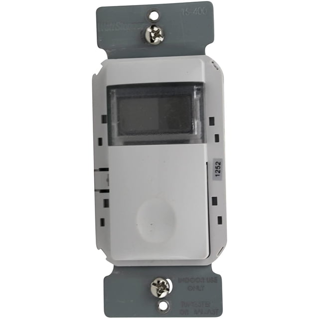 Wattstopper TS400W Time Switch Programmable, 800W, LCD, White