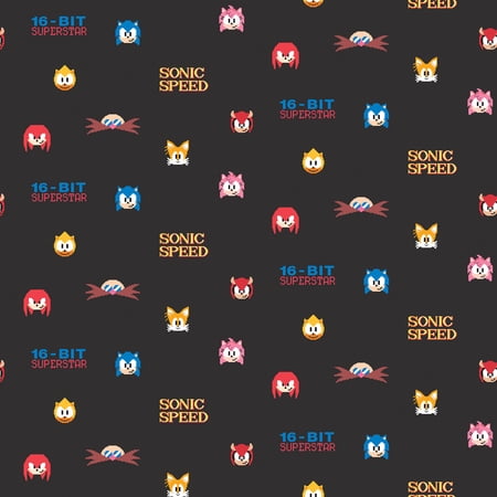 RoomMates Sonic The Hedgehog 16-Bit Superstar Retro Peel and Stick Wallpaper